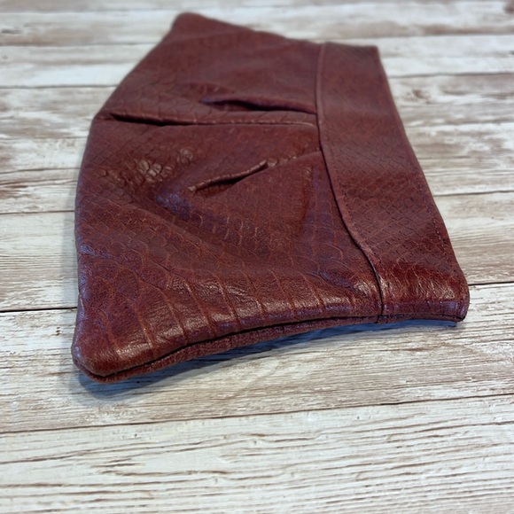 Lauren Merkin Brown Snake Patterned Clutch - Picture 6 of 8